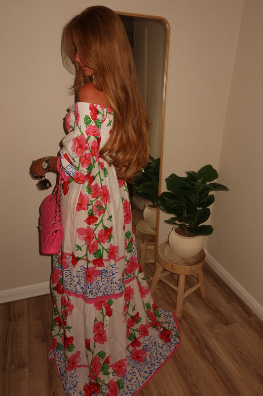 Ocean rose maxi dress